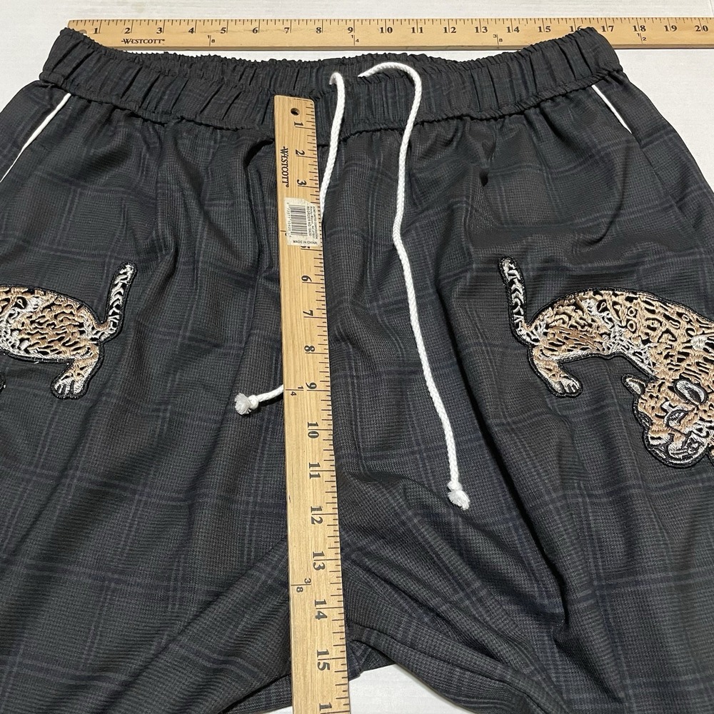 Dressed in Lala Feminine Rage Trouser Track Pants XL Leopard Embroidered NWT - Picture 5 of 10